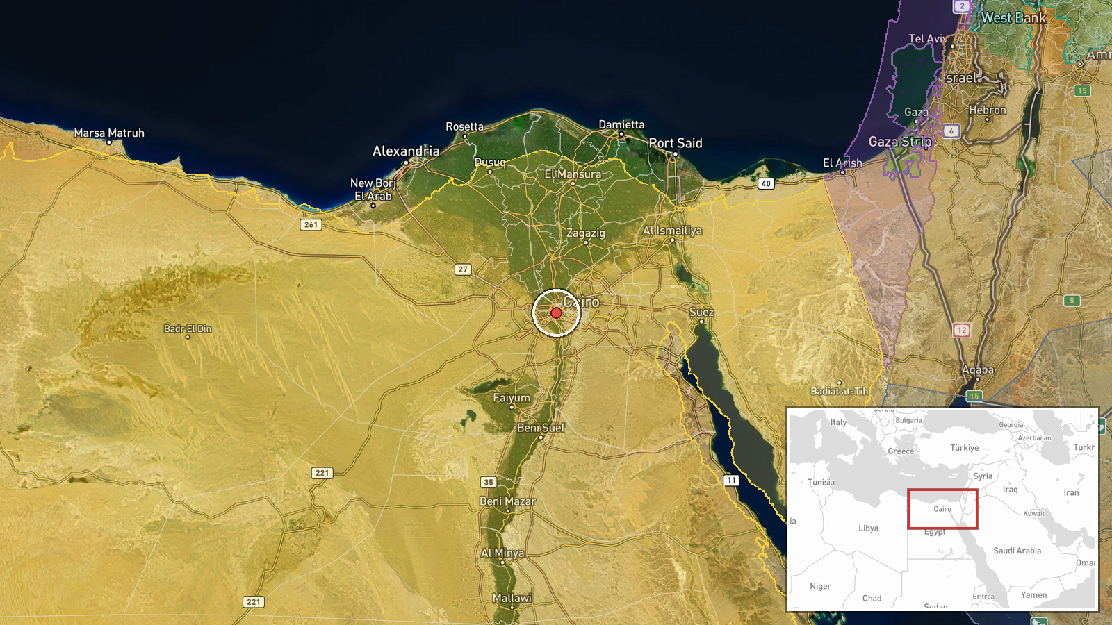 Cairo, Egypt — Combat Aircraft location map