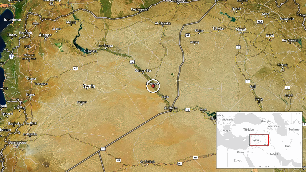 Al-Mayadin, Deir ez-Zor Governorate, Syria — Deployment location map