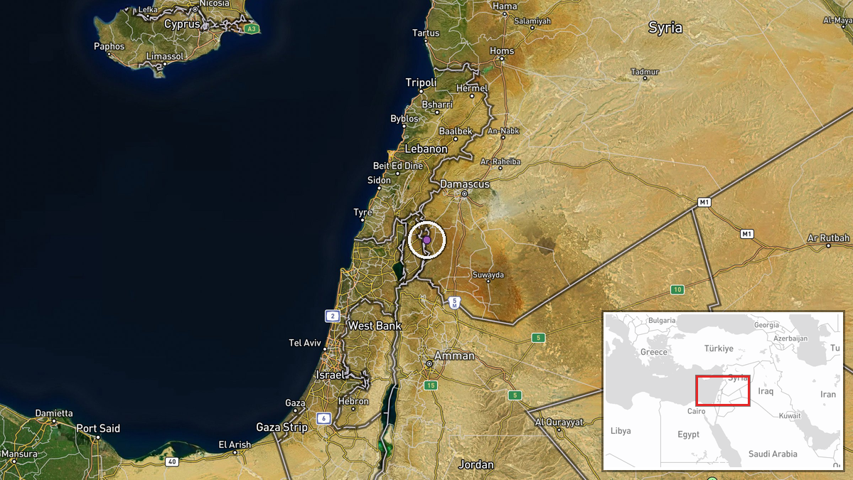 Al-Dariyat, Quneitra Governorate, Syria — Combat location map