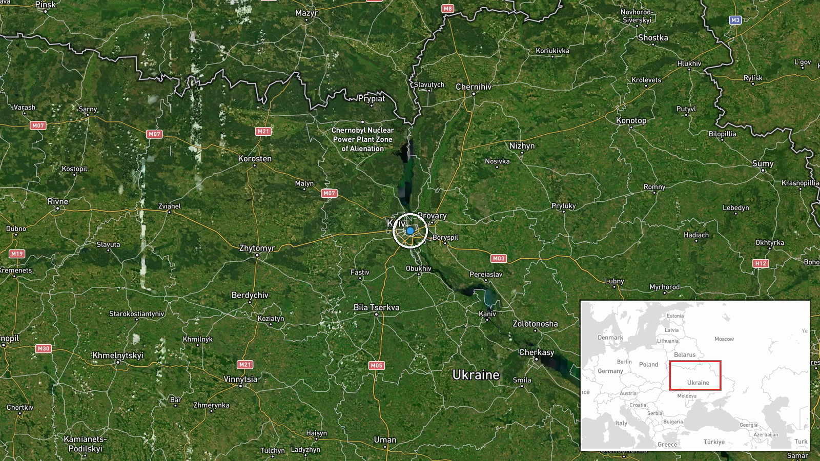 Kyiv, Ukraine — Security location map
