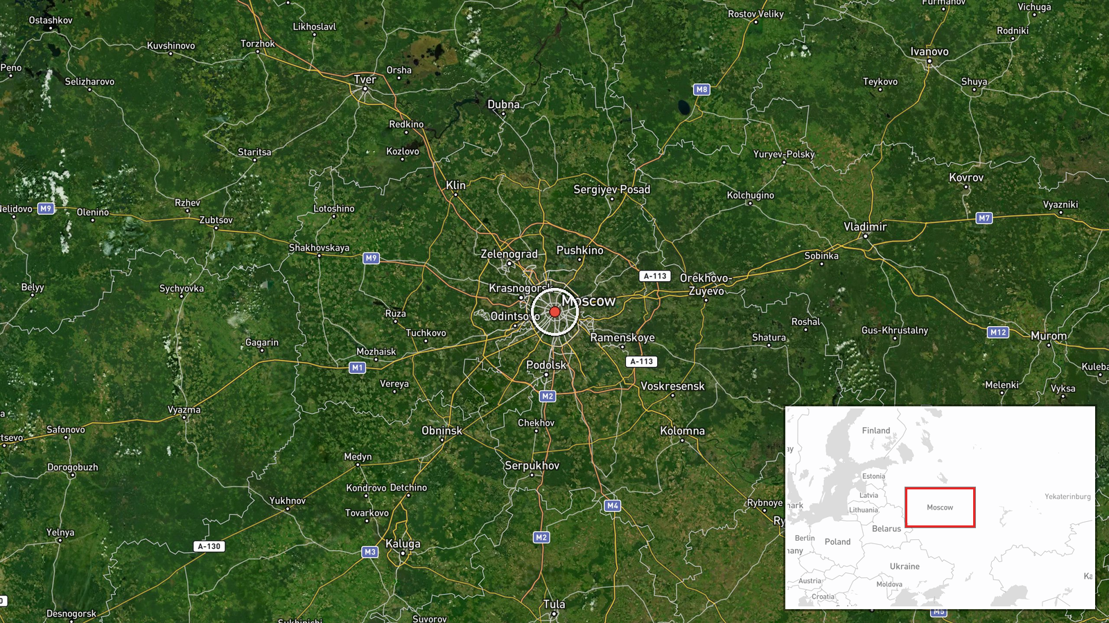 Moscow, Russia — Deployment location map
