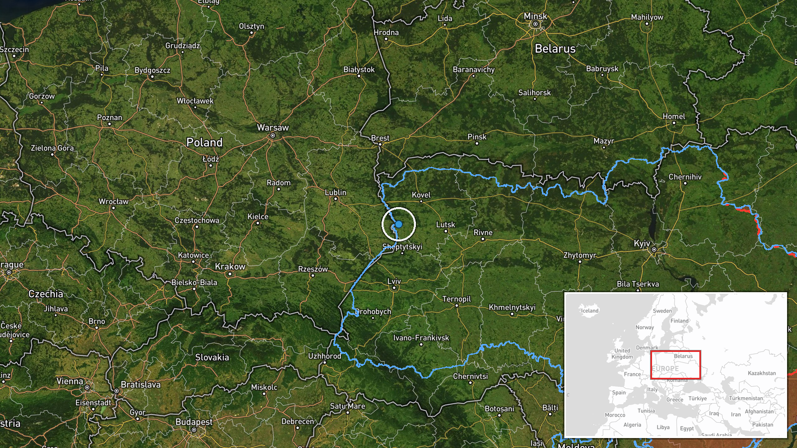 Warsaw, Poland — Deployment location map