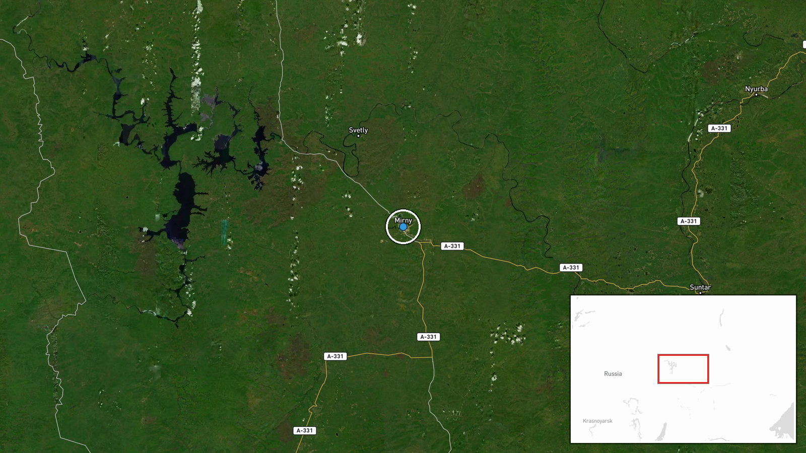 Mirny, Crimea (Russia-occupied) — UAS Strike location map