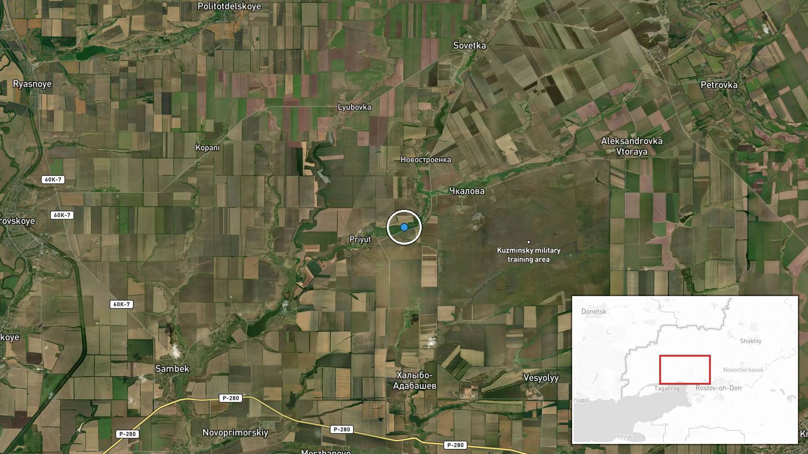 Podlot, Rostov Oblast, Russia — UAS Strike location map