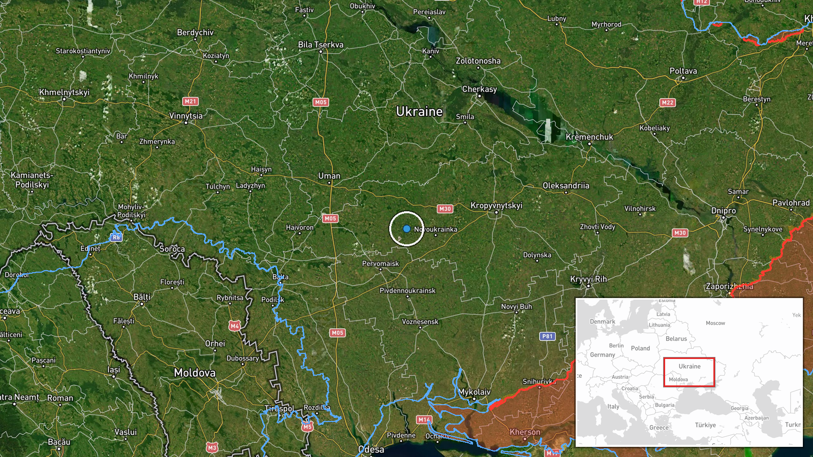 Ukraine (nationwide event) — Air Defense location map