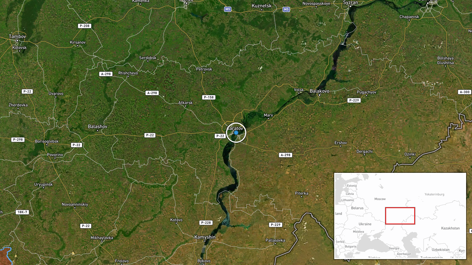 Saratov Oil Refinery, Saratov, Saratov Oblast, Russia — Ballistic Missile location map