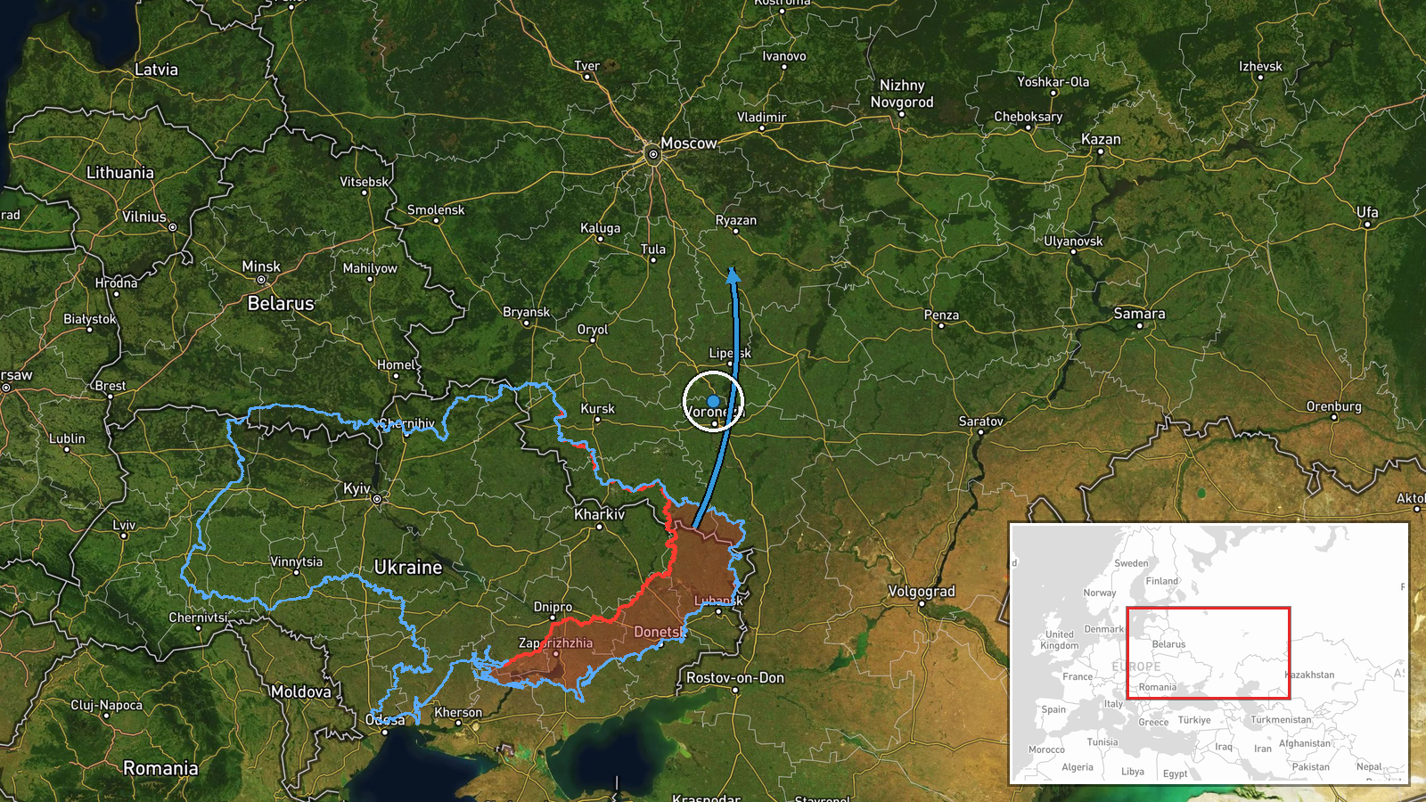 Ryazan Oil Refinery, Ryazan City, Ryazan Oblast, Russia — UAS Strike location map