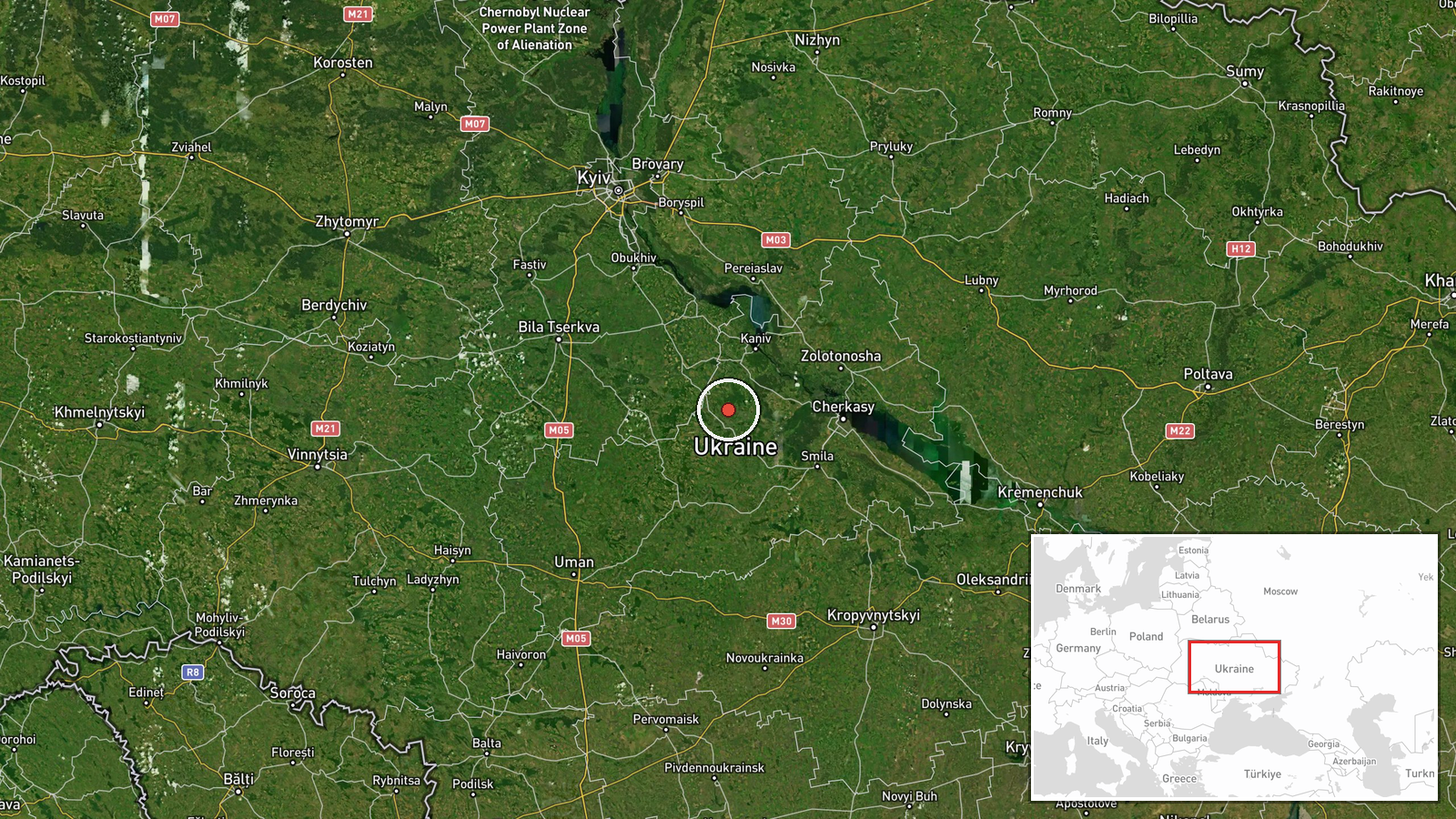Ukraine — Deployment location map