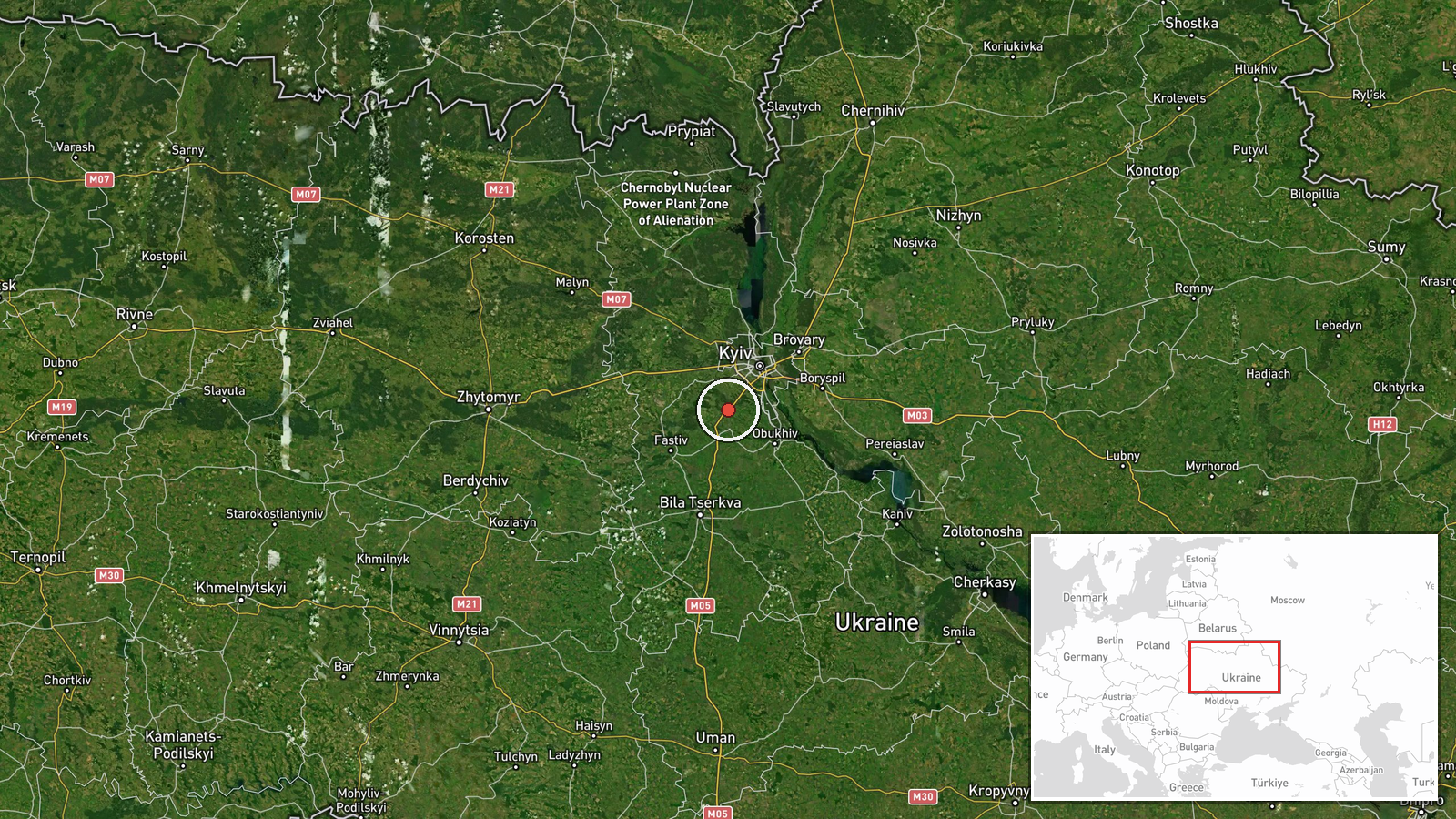 Hlevakha, Kyiv Oblast, Ukraine — Drone Transit location map