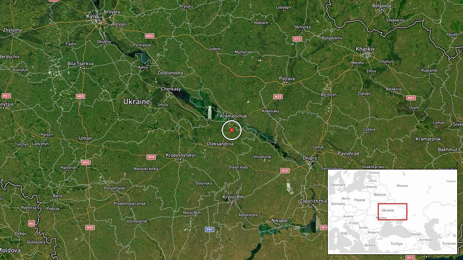 Pavlysh, Kirovohrad Oblast, Ukraine — Drone Transit location map