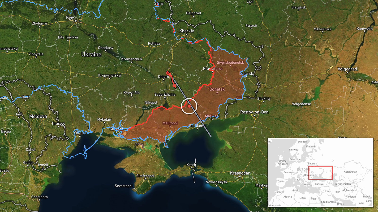 Magdalynivka, Dnipropetrovsk Oblast, Ukraine — Drone Transit location map