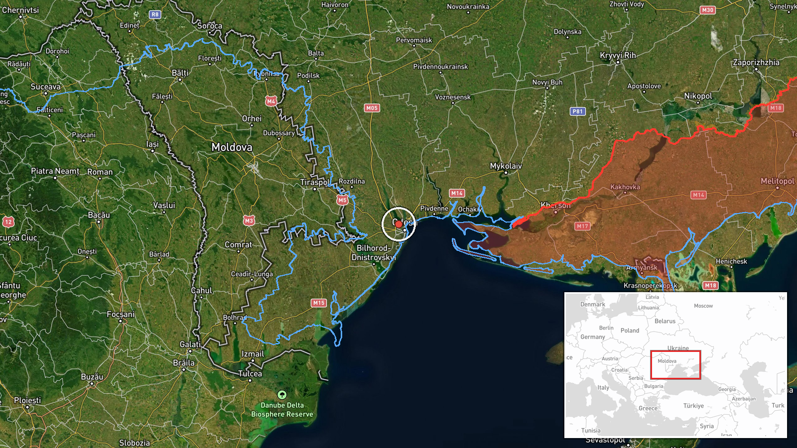 Usatove, Odesa Oblast, Ukraine — Drone Transit location map