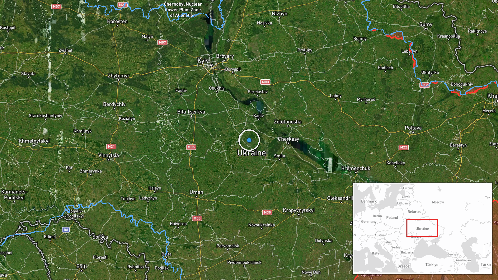 Ukraine — Siren location map