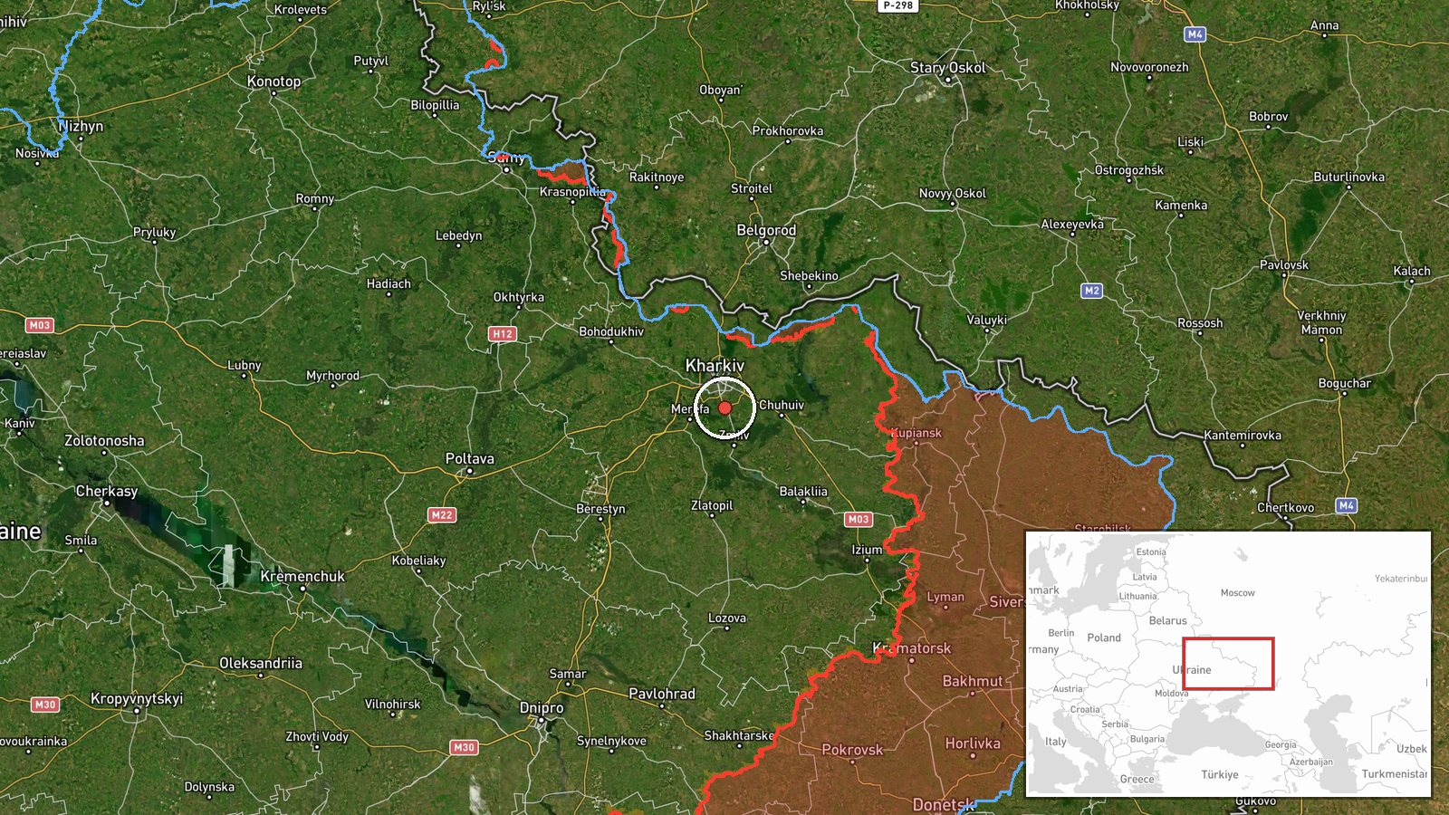 Bezlyudivka, Kharkiv Oblast, Ukraine — UAS Strike location map