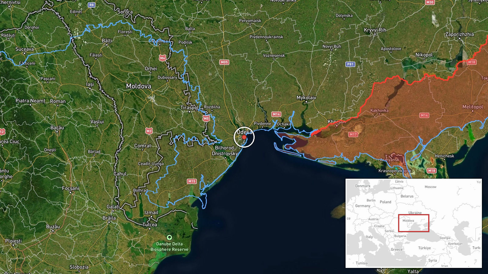Odesa, Odesa Oblast, Ukraine — UAS Strike location map