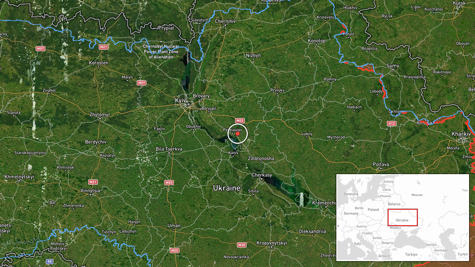 Voskreshenka, Kyiv, Ukraine — Drone Transit location map