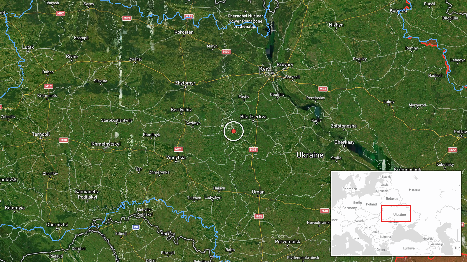 Shulayevka, Kyiv, Ukraine — Drone Transit location map
