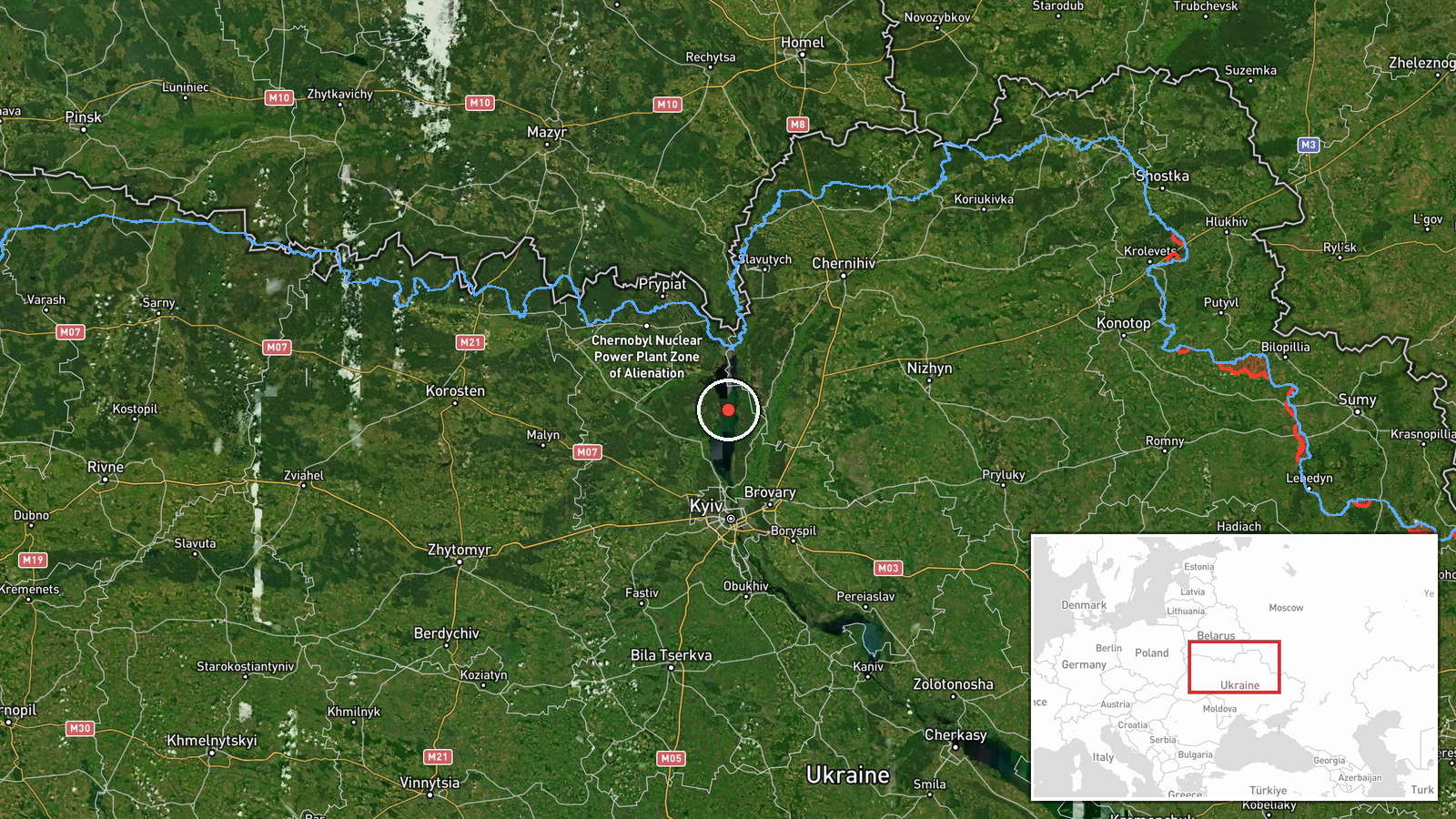 Kyiv Reservoir, Kyiv, Ukraine — Drone Transit location map