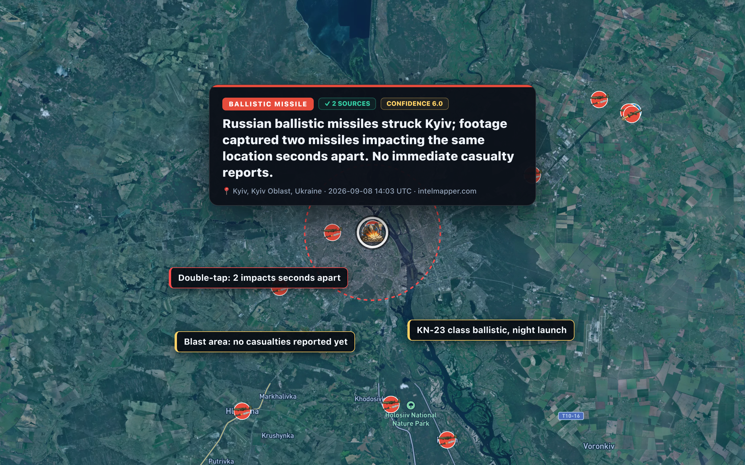 Kyiv, Kyiv Oblast, Ukraine — annotated map