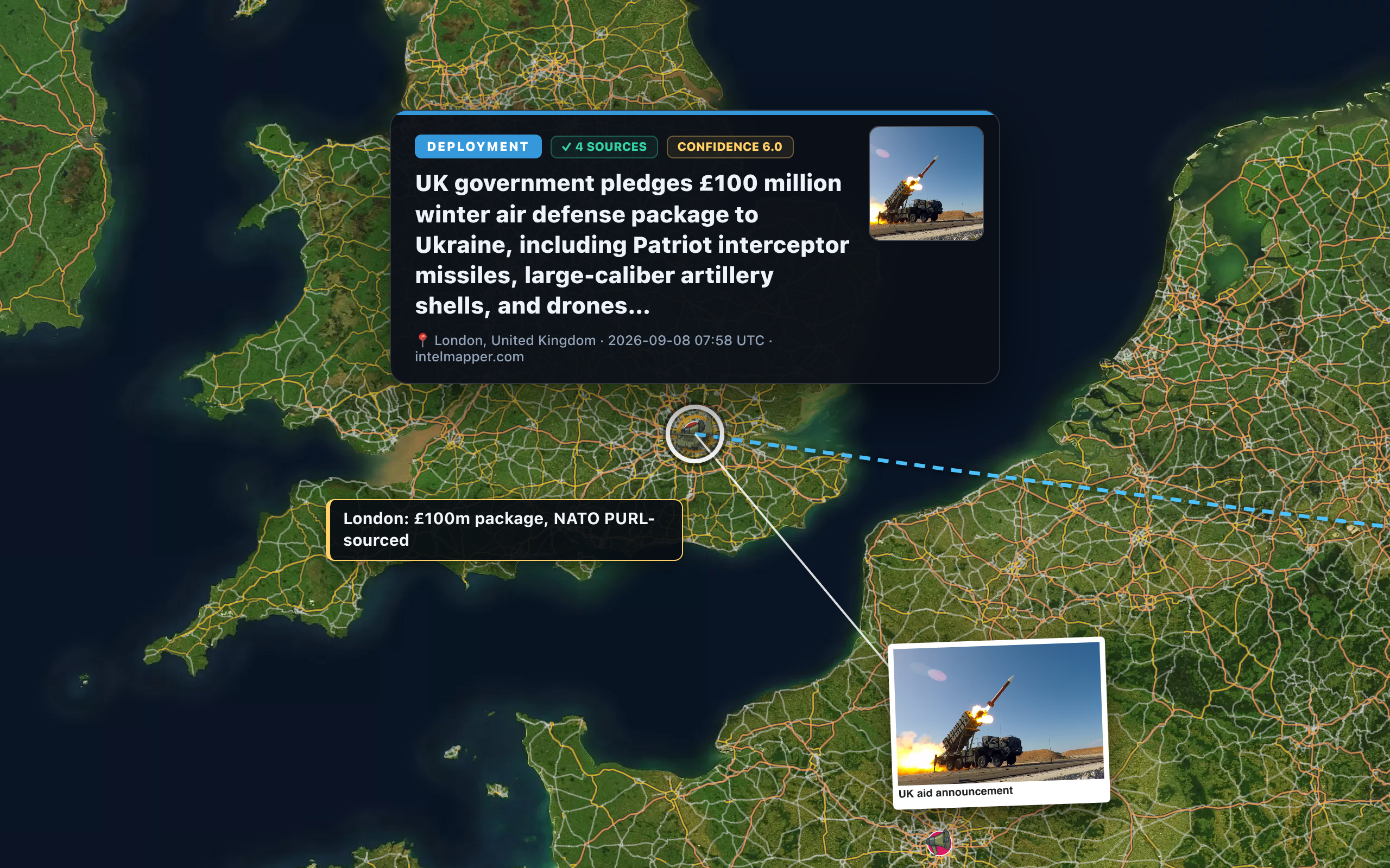London, United Kingdom — annotated map